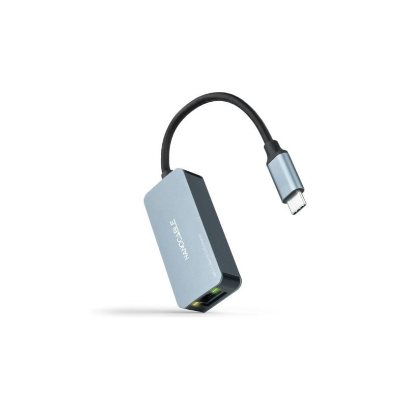 Adaptador USB Tipo-C - RJ45 Nanocable 10-03-0410- 2500Mbps Adaptador USB Tipo-C - RJ45 Nanocable 10-03-0410- 2500Mbps