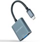 Conversor Nanocable 10-16-4101-G- USB Tipo-C Macho - VGA Hembra- 10cm- Negro y Gris Conversor Nanocable 10-16-4101-G- USB Tipo-C Macho - VGA Hembra- 10cm- Negro y Gris