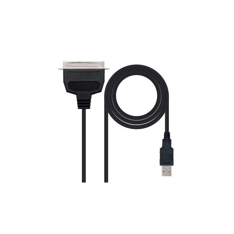 Cable Conversor impresora Nanocable 10-03-0001- USB Macho - CN36 Macho- 1-5m- Negro Cable Conversor impresora Nanocable 10-03-0001- USB Macho - CN36 Macho- 1-5m- Negro