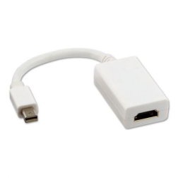 Conversor Nanocable 10-16-0102-W- Mini DisplayPort Macho - HDMI Hembra- 15cm- Blanco