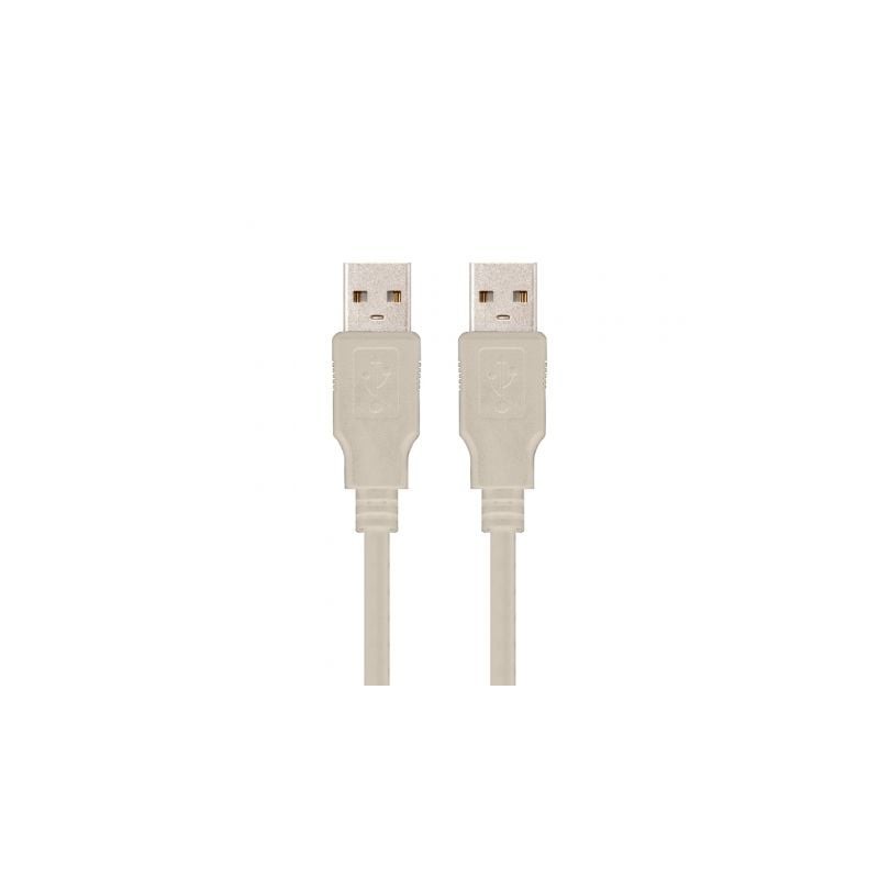 Cable USB 2-0 Nanocable 10-01-0303- USB Macho - USB Macho- 2m- Beige Cable USB 2-0 Nanocable 10-01-0303- USB Macho - USB Macho- 2m- Beige