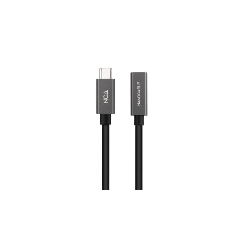 Cable Alargador USB 3-2 Nanocable 10-01-4400- USB Tipo-C Macho - USB Tipo-C Hembra- 50cm- Negro Cable Alargador USB 3-2 Nanocable 10-01-4400- USB Tipo-C Macho - USB Tipo-C Hembra- 50cm- Negro