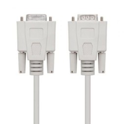 Cable Serie RS232 Nanocable 10-14-0203- DB9 Macho - DB9 Hembra- 3m- Beige