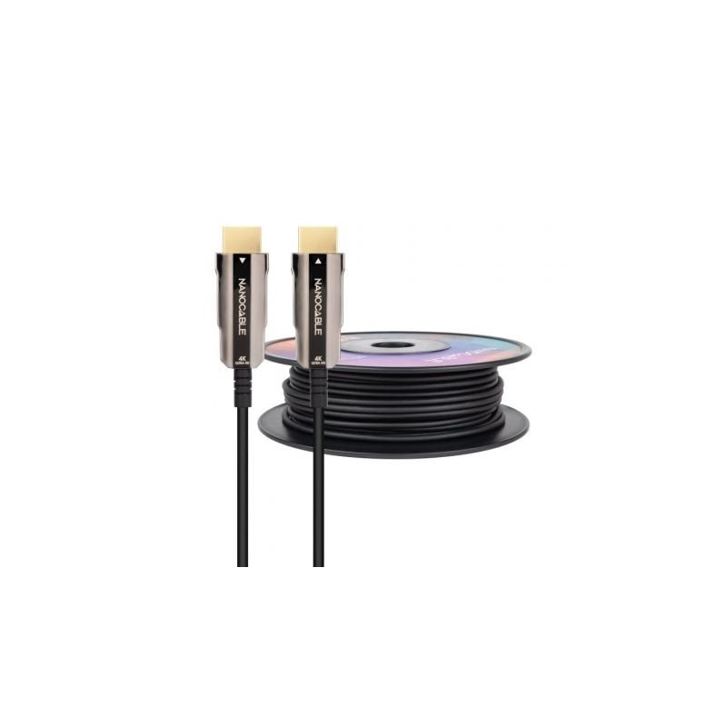Cable HDMI 2-0 AOC 4K Nanocable 10-15-2060- HDMI Macho - HDMI Macho- 60m- Negro Cable HDMI 2-0 AOC 4K Nanocable 10-15-2060- HDMI Macho - HDMI Macho- 60m- Negro