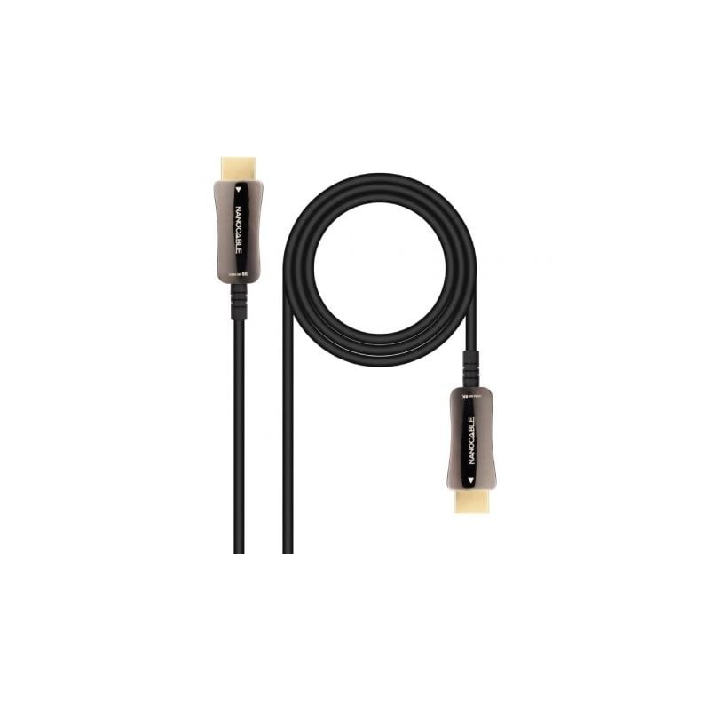 Cable HDMI 2-1 AOC 8K Nanocable 10-15-2110- HDMI Macho - HDMI Macho- 10m- Negro Cable HDMI 2-1 AOC 8K Nanocable 10-15-2110- HDMI Macho - HDMI Macho- 10m- Negro