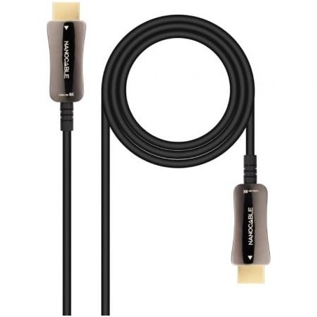 Cable HDMI 2-1 AOC 8K Nanocable 10-15-2110- HDMI Macho - HDMI Macho- 10m- Negro