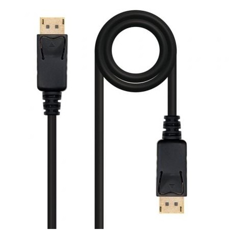Cable Displayport 1-2 4K Nanocable 10-15-2301- Displayport Macho - Displayport Macho- 1m- Negro
