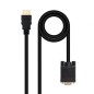 Cable Conversor Nanocable 10-15-4348- HDMI Macho - VGA Macho- 1-8m- Negro Cable Conversor Nanocable 10-15-4348- HDMI Macho - VGA Macho- 1-8m- Negro