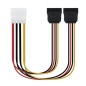 Cable Duplicador de Alimentación Nanocable 10-19-0101-OEM- Molex Macho - 2x SATA Hembra- 20cm Cable Duplicador de Alimentación Nanocable 10-19-0101-OEM- Molex Macho - 2x SATA Hembra- 20cm