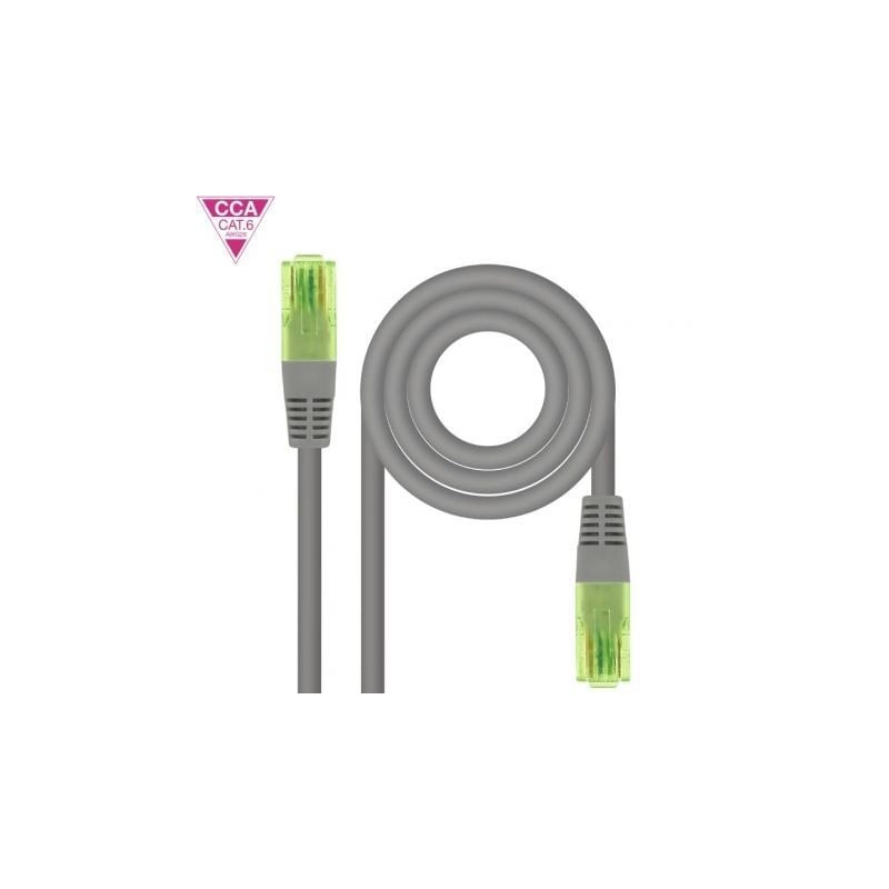 Cable de Red RJ45 UTP Nanocable 10-20-1400-L30 Cat-6- 30cm- Gris Cable de Red RJ45 UTP Nanocable 10-20-1400-L30 Cat-6- 30cm- Gris