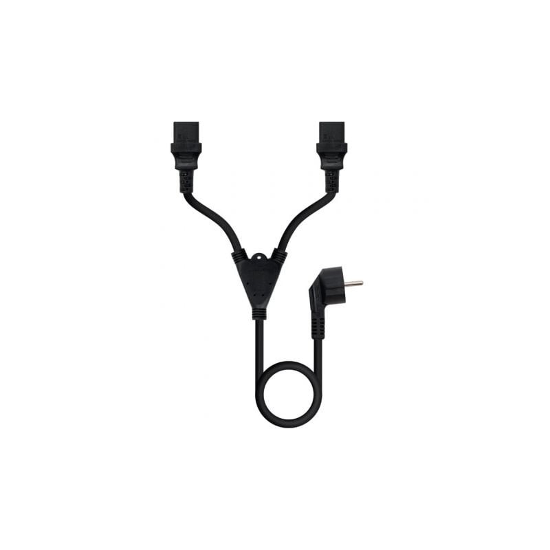 Cable Alimentación Nanocable 10-22-0100-L300- Schuko Macho - 2 x C13 Hembra- 3m- Negro Cable Alimentación Nanocable 10-22-0100-L300- Schuko Macho - 2 x C13 Hembra- 3m- Negro
