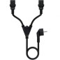 Cable Alimentación Nanocable 10-22-0100-L300- Schuko Macho - 2 x C13 Hembra- 3m- Negro Cable Alimentación Nanocable 10-22-0100-L300- Schuko Macho - 2 x C13 Hembra- 3m- Negro