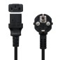 Cable Alimentación Nanocable 10-22-0103- Schuko Macho - C13 Hembra- 3m- Negro Cable Alimentación Nanocable 10-22-0103- Schuko Macho - C13 Hembra- 3m- Negro