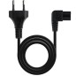 Cable Alimentación Acodado Nanocable 10-22-0503- CEE7-16 Macho - C7 Hembra- 3m- Negro Cable Alimentación Acodado Nanocable 10-22-0503- CEE7-16 Macho - C7 Hembra- 3m- Negro