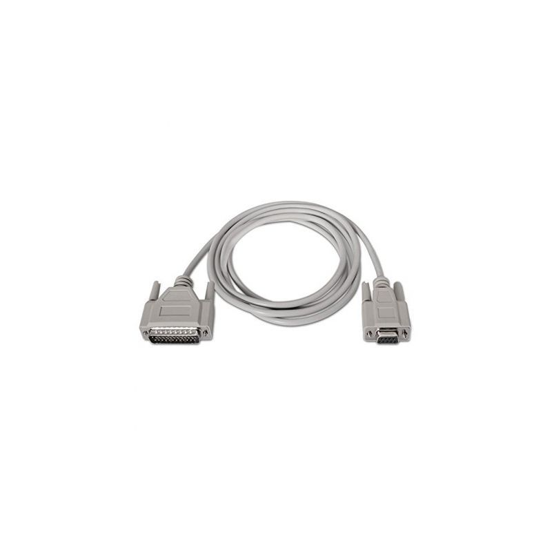 Cable Serie NULL Modem Nanocable 10-14-0802- DB9 Hembra - DB25 Macho- 1-8m- Beige Cable Serie NULL Modem Nanocable 10-14-0802- DB9 Hembra - DB25 Macho- 1-8m- Beige