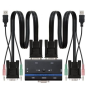 KVM Switch Nanocable 10-12-0001- PC - CPU: 2 VGA + 2 USB + 4 JACK 3-5 - CONSOLA: 2 USB + VGA + 2 JACK 2-5- 1-4m KVM Switch Nanocable 10-12-0001- PC - CPU: 2 VGA + 2 USB + 4 JACK 3-5 - CONSOLA: 2 USB + VGA + 2 JACK 2-5- 1-4m