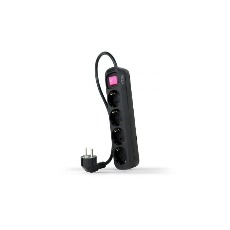 Regleta con Interruptor Nanocable 10-37-0004-BK- 4 Tomas de Corriente- Cable 1-4m- Negro Regleta con Interruptor Nanocable 10-37-0004-BK- 4 Tomas de Corriente- Cable 1-4m- Negro