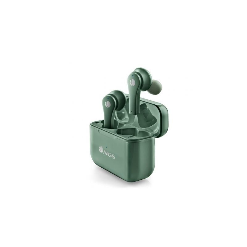 Auriculares Bluetooth NGS Ártica Bloom con estuche de carga- Autonomía 6h- Verdes Auriculares Bluetooth NGS Ártica Bloom con estuche de carga- Autonomía 6h- Verdes