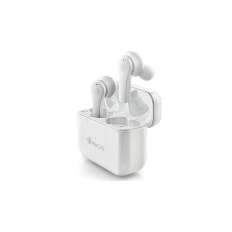 Auriculares Bluetooth NGS Ártica Bloom con estuche de carga- Autonomía 6h- Blancos Auriculares Bluetooth NGS Ártica Bloom con estuche de carga- Autonomía 6h- Blancos