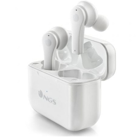 Auriculares Bluetooth NGS Ártica Bloom con estuche de carga- Autonomía 6h- Blancos