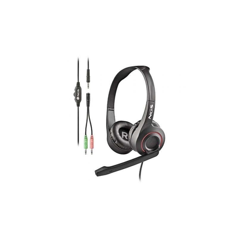 Auriculares NGS MSX 10 Pro- con Micrófono- Jack 3-5- Negros Auriculares NGS MSX 10 Pro- con Micrófono- Jack 3-5- Negros