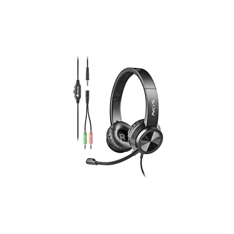 Auriculares NGS MSX 11 Pro- con Micrófono- Jack 3-5- Negros Auriculares NGS MSX 11 Pro- con Micrófono- Jack 3-5- Negros