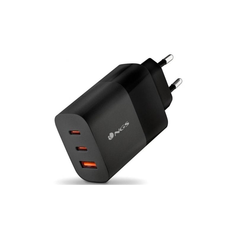 Cargador de Pared GaN NGS Bud 65W- 2xUSB Tipo-C- 1xUSB- 65W Cargador de Pared GaN NGS Bud 65W- 2xUSB Tipo-C- 1xUSB- 65W