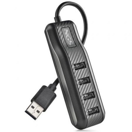 HUB 4 PUERTOS USB 2-0 NGS PORT 2-0 NEGRO