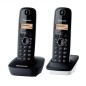 Teléfono Inalámbrico Panasonic KX-TG1612SP1- Pack DUO- Negro Teléfono Inalámbrico Panasonic KX-TG1612SP1- Pack DUO- Negro
