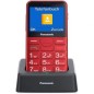 Teléfono Móvil Panasonic KX-TU155EXRN para Personas Mayores- Rojo Teléfono Móvil Panasonic KX-TU155EXRN para Personas Mayores- Rojo