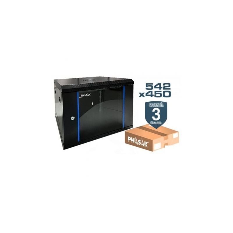 Armario Rack Mural Desmontado Phasak PHO 2212D- 19"- Altura 12U Armario Rack Mural Desmontado Phasak PHO 2212D- 19"- Altura 12U