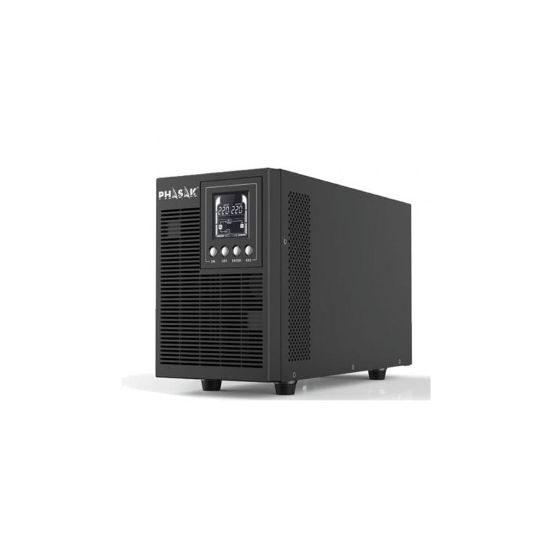 SAI Online Phasak 2000 VA Online LCD- 2000VA-1800W- 4 Salidas- Formato Torre SAI Online Phasak 2000 VA Online LCD- 2000VA-1800W- 4 Salidas- Formato Torre