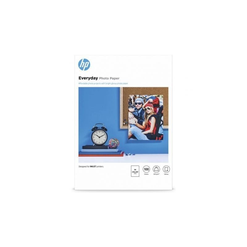 Papel Fotográfico HP Everyday Q2510A- DIN A4- 200g- 100 Hojas Papel Fotográfico HP Everyday Q2510A- DIN A4- 200g- 100 Hojas