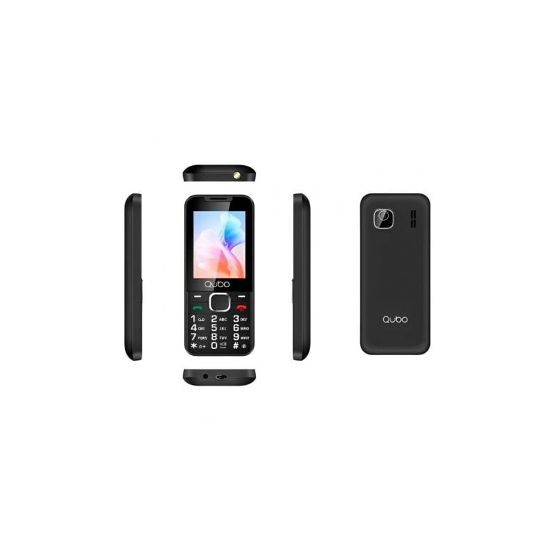 Teléfono Móvil Qubo X-240BK para Personas Mayores- Negro Teléfono Móvil Qubo X-240BK para Personas Mayores- Negro