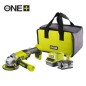 Amoladora Sin Cable Ryobi ONE+ R18AG-140S- 1 Batería 18V 4-0 Ah- Cargador 2-0 A- Bolsa de Transporte Amoladora Sin Cable Ryobi ONE+ R18AG-140S- 1 Batería 18V 4-0 Ah- Cargador 2-0 A- Bolsa de Transporte
