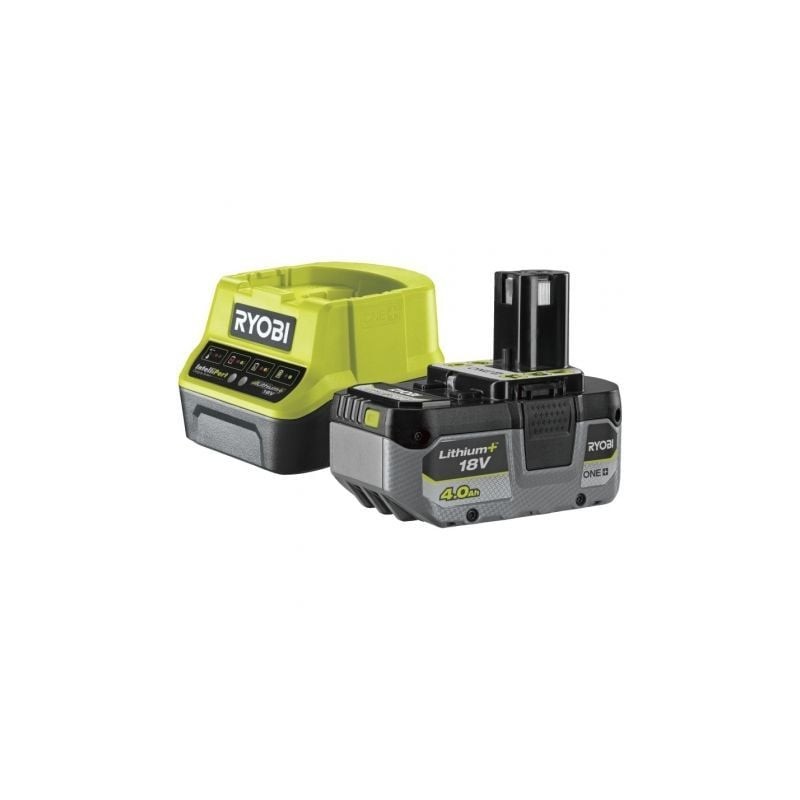 Cargador + Batería de litio Ryobi ONE+ RC18120-140X- 18V 4,0Ah Cargador + Batería de litio Ryobi ONE+ RC18120-140X- 18V 4,0Ah