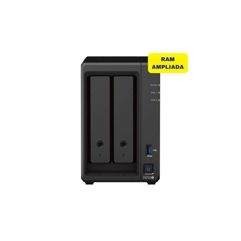 NAS Synology Diskstation DS723+- 2 Bahías 3-5"- 2-5"- 16GB DDR4- Formato Torre NAS Synology Diskstation DS723+- 2 Bahías 3-5"- 2-5"- 16GB DDR4- Formato Torre