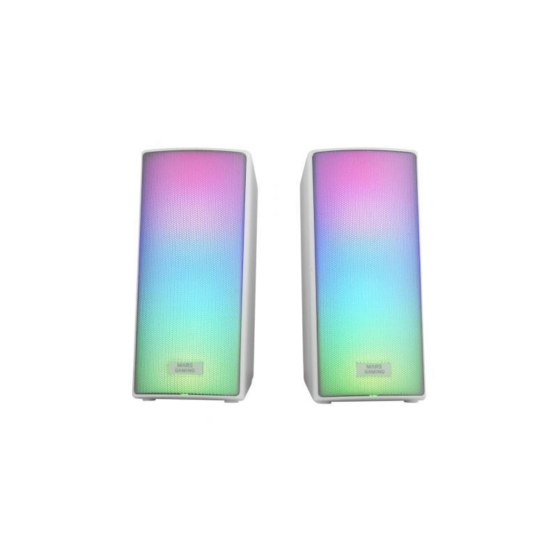 Altavoces con Bluetooth Mars Gaming MSRGB2W- 15W- 2-0- Blancos Altavoces con Bluetooth Mars Gaming MSRGB2W- 15W- 2-0- Blancos