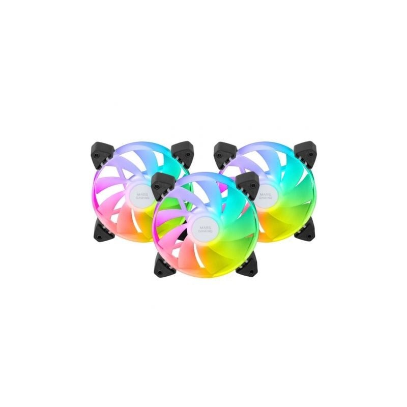 Pack 3 Ventiladores Invertidos Mars Gaming MF-3AR- 12cm- ARGB Pack 3 Ventiladores Invertidos Mars Gaming MF-3AR- 12cm- ARGB