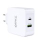 Cargador de Pared TooQ TQWC-2SC03WT- 1xUSB Tipo-C- 1xUSB- 48W Cargador de Pared TooQ TQWC-2SC03WT- 1xUSB Tipo-C- 1xUSB- 48W