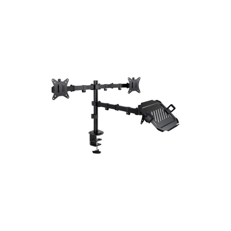 Soporte para 2 Monitores y 1 Portátil TooQ DB1202TN-B- hasta 9kg Soporte para 2 Monitores y 1 Portátil TooQ DB1202TN-B- hasta 9kg