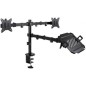 Soporte para 2 Monitores y 1 Portátil TooQ DB1202TN-B- hasta 9kg Soporte para 2 Monitores y 1 Portátil TooQ DB1202TN-B- hasta 9kg
