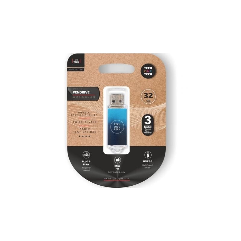 Pendrive 32GB Tech One Tech Be Deep USB 2-0- Azul Degradado Pendrive 32GB Tech One Tech Be Deep USB 2-0- Azul Degradado