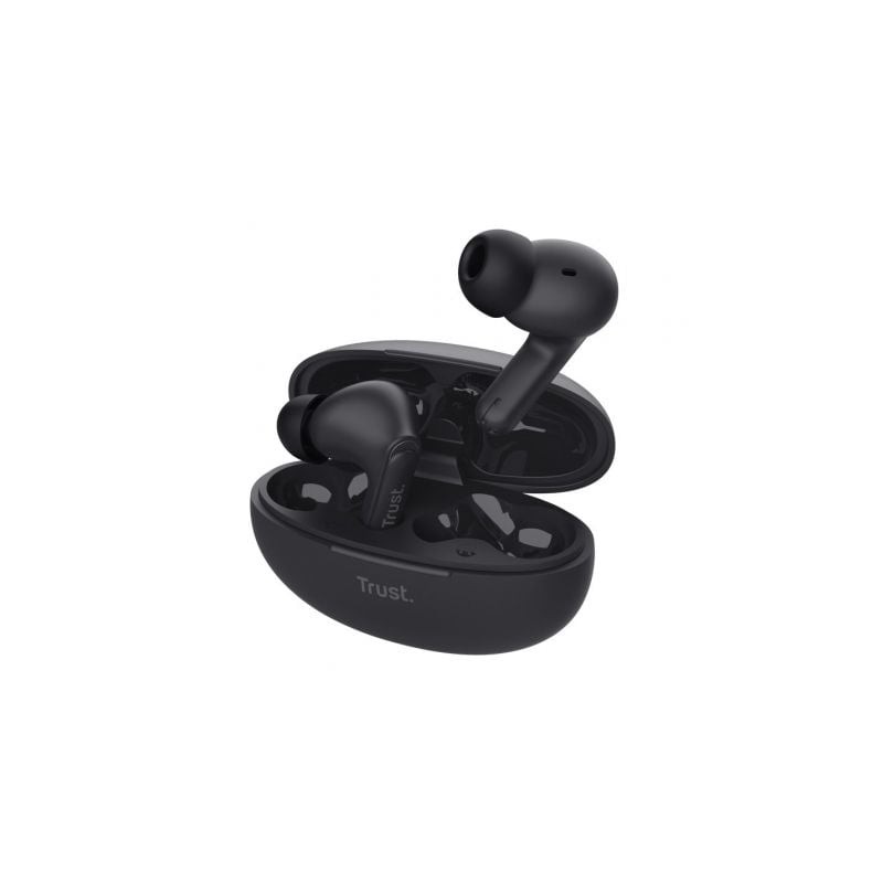Auriculares Bluetooth Trust Yavi ENC con estuche de carga- Negros Auriculares Bluetooth Trust Yavi ENC con estuche de carga- Negros