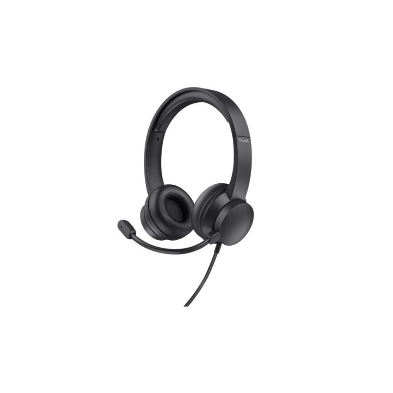 Auriculares Trust HS-201 USB- con Micrófono- USB- Negros Auriculares Trust HS-201 USB- con Micrófono- USB- Negros
