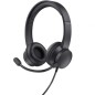 Auriculares Trust HS-201 USB- con Micrófono- USB- Negros Auriculares Trust HS-201 USB- con Micrófono- USB- Negros