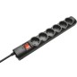 Regleta con interruptor Trust 21059- 6 Tomas de corriente- Cable 1-8m- Negra Regleta con interruptor Trust 21059- 6 Tomas de corriente- Cable 1-8m- Negra
