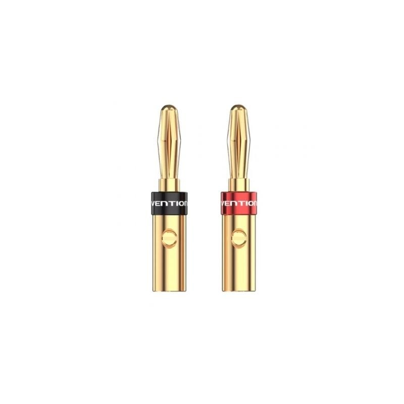 Adaptador- Conector Banana Vention BFDJ0-2- Cable de Audio Hembra - Banana Macho- 2 uds- Dorado Adaptador- Conector Banana Vention BFDJ0-2- Cable de Audio Hembra - Banana Macho- 2 uds- Dorado