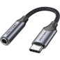 Adaptador Audio Vention BGMHA- Jack 3-5 Hembra - USB Tipo-C Macho- 10cm- Gris Adaptador Audio Vention BGMHA- Jack 3-5 Hembra - USB Tipo-C Macho- 10cm- Gris