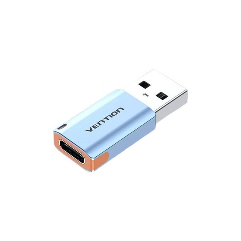 Adaptador USB 3-1 Vention CUAH0- USB Tipo-C Hembra - USB Macho- Azul Adaptador USB 3-1 Vention CUAH0- USB Tipo-C Hembra - USB Macho- Azul